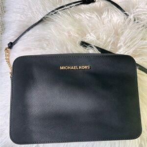 Michael Kors Black Leather Shoulder Bag